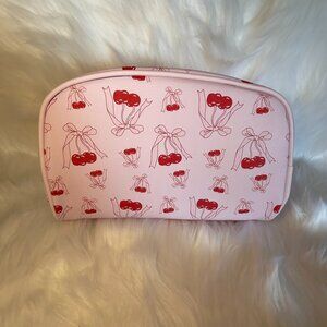 NEW The Vintage Cosmetic Company Makeup Bag - Pink | Cherries | Bows
